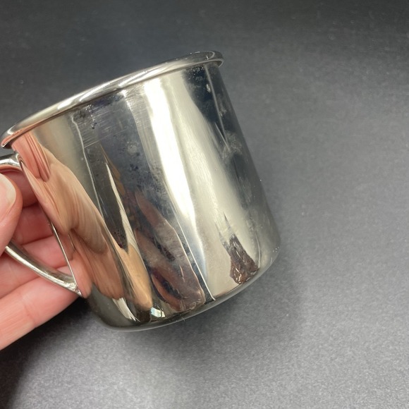 Vintage 1940c Silverplate‎ Baby Cup- Unmarked - EUC- Toddlers Cup Baby Gift 6oz - Picture 14 of 15